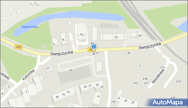 Wrocław, Swojczycka, 81, mapa Wrocławia