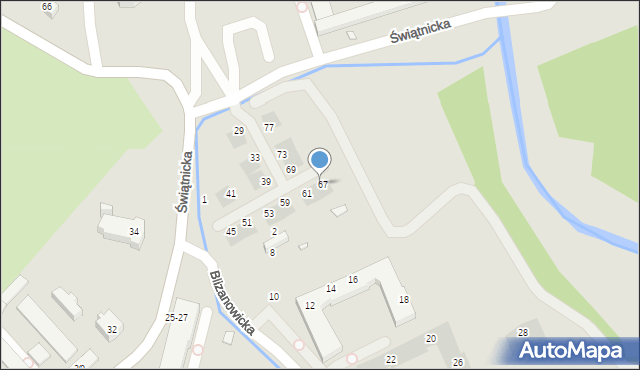Wrocław, Świątnicka, 65, mapa Wrocławia