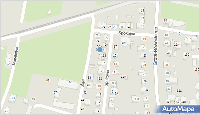 Wrocław, Świt, 18, mapa Wrocławia
