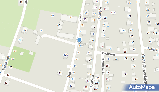 Wrocław, Świt, 48, mapa Wrocławia