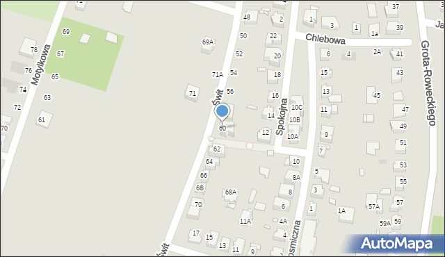 Wrocław, Świt, 60, mapa Wrocławia