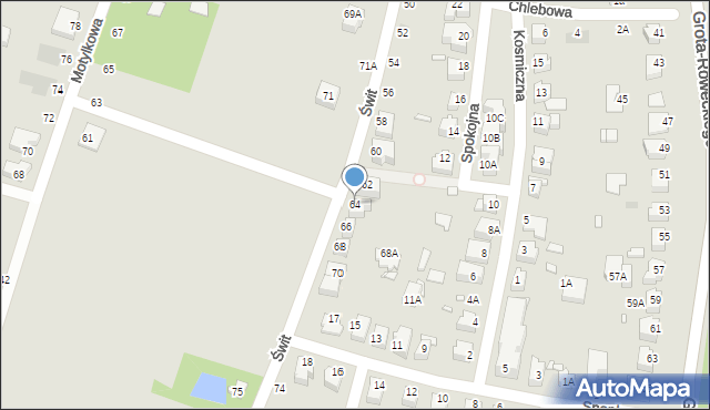 Wrocław, Świt, 64, mapa Wrocławia