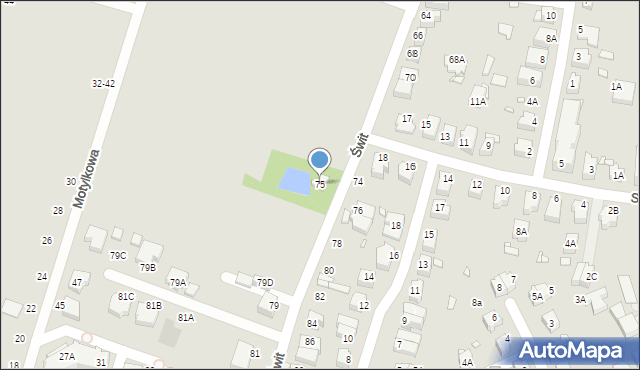 Wrocław, Świt, 75, mapa Wrocławia