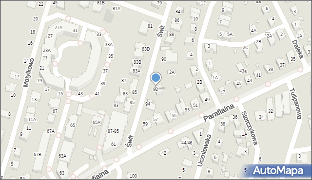 Wrocław, Świt, 92, mapa Wrocławia