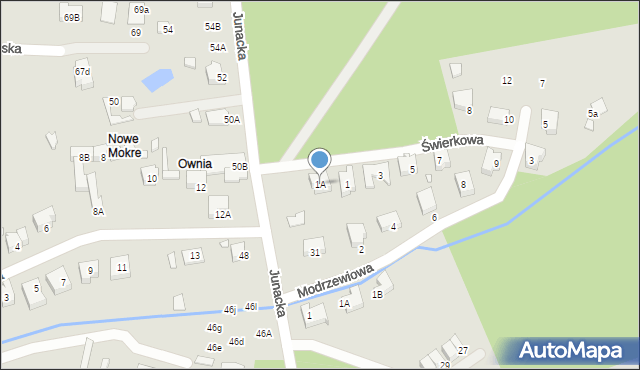 Wrocław, Świerkowa, 1A, mapa Wrocławia