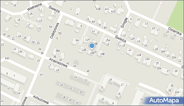 Wrocław, Świeża, 13A, mapa Wrocławia