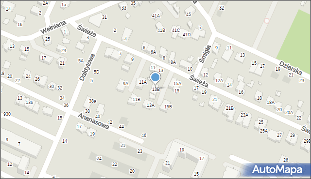 Wrocław, Świeża, 13B, mapa Wrocławia