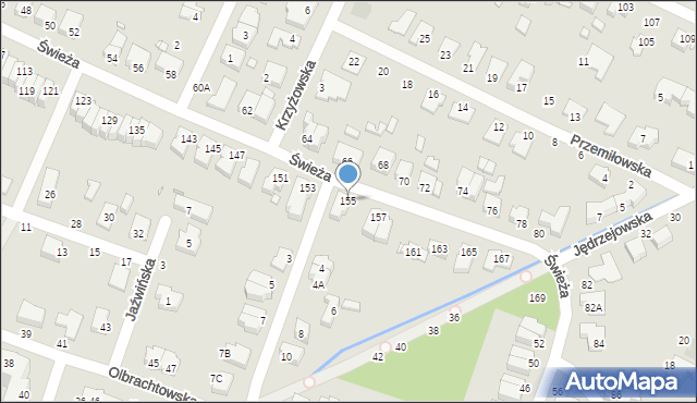 Wrocław, Świeża, 155, mapa Wrocławia