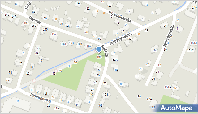 Wrocław, Świeża, 169, mapa Wrocławia