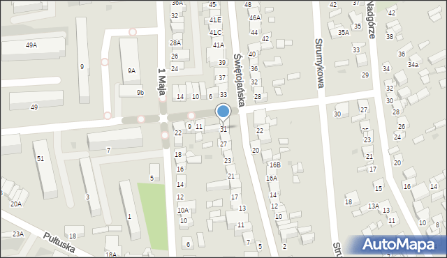 Wyszków, Świętojańska, 31, mapa Wyszków