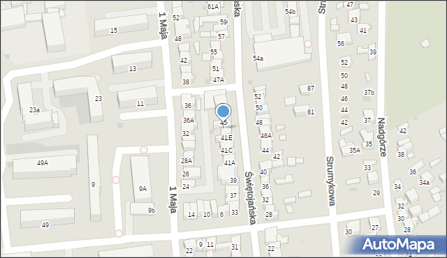 Wyszków, Świętojańska, 43, mapa Wyszków