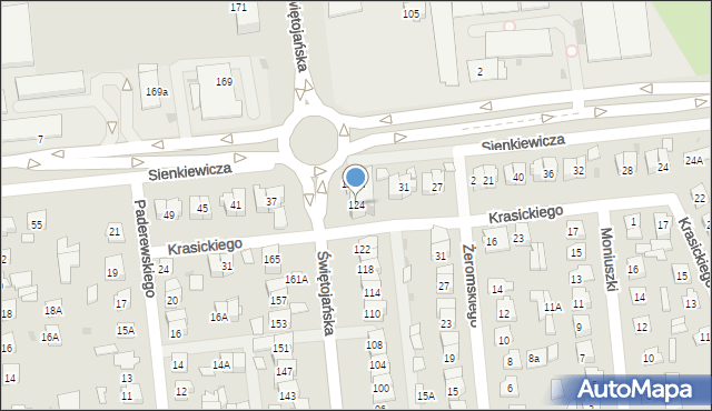 Wyszków, Świętojańska, 124, mapa Wyszków