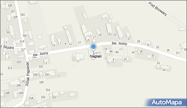 Ząb, św. Anny, 4, mapa Ząb