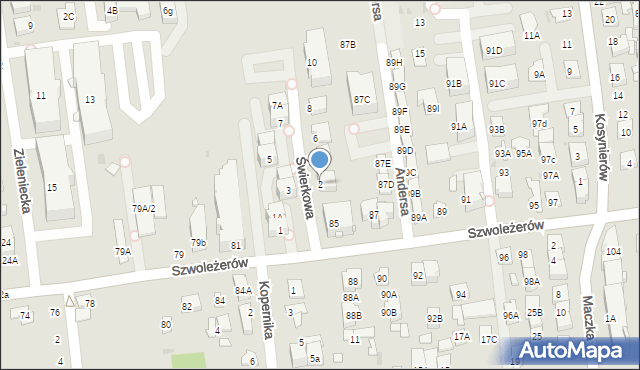 Ząbki, Świerkowa, 2, mapa Ząbki