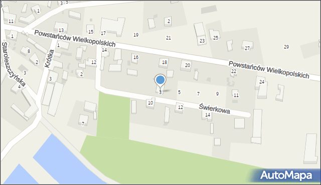 Zaborówiec, Świerkowa, 3, mapa Zaborówiec