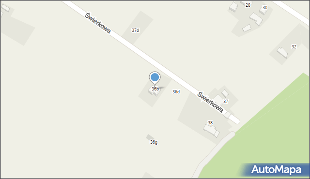 Zaborze, Świerkowa, 36b, mapa Zaborze