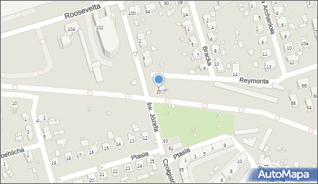 Zabrze, św. Józefa, 10, mapa Zabrza