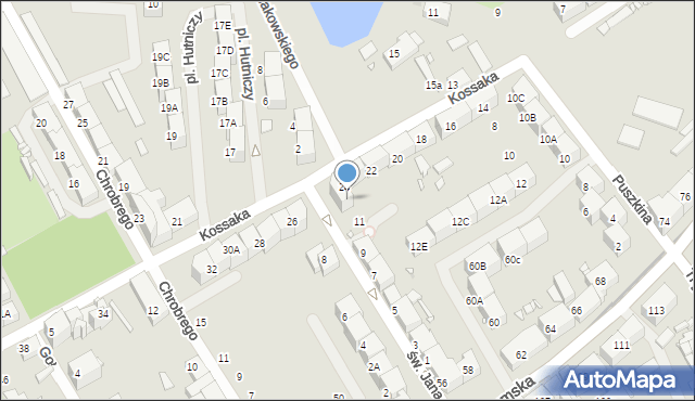 Zabrze, św. Jana, 13, mapa Zabrza