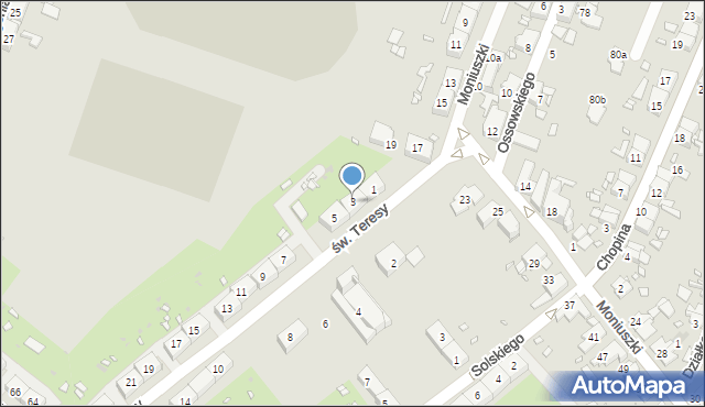 Zabrze, św. Teresy, 3, mapa Zabrza