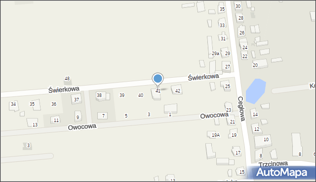 Zacharzew, Świerkowa, 41, mapa Zacharzew