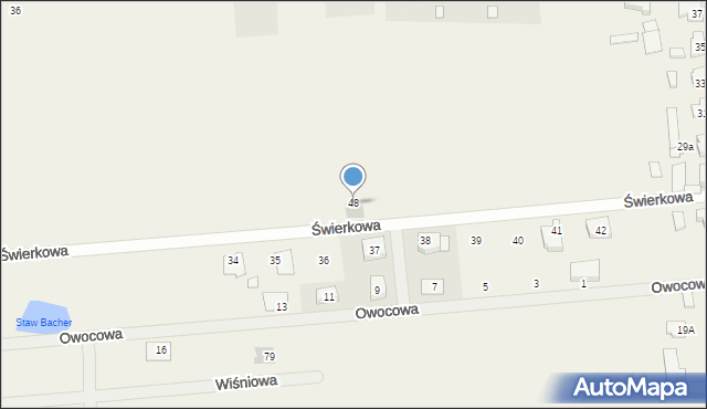 Zacharzew, Świerkowa, 48, mapa Zacharzew