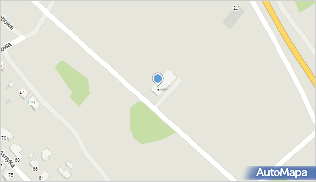 Żagań, św. Michała, 7, mapa Żagań