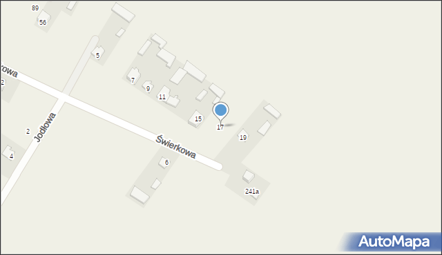 Zagrody, Świerkowa, 17, mapa Zagrody