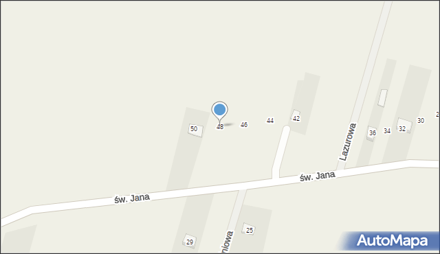 Zajączków, św. Jana, 48, mapa Zajączków