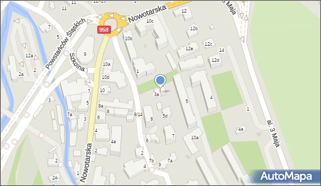 Zakopane, św. Jana Pawła II, 3b, mapa Zakopanego