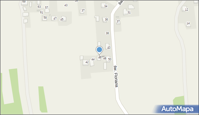 Zalas, św. Floriana, 46, mapa Zalas