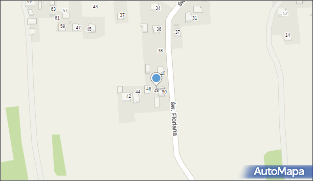 Zalas, św. Floriana, 48, mapa Zalas