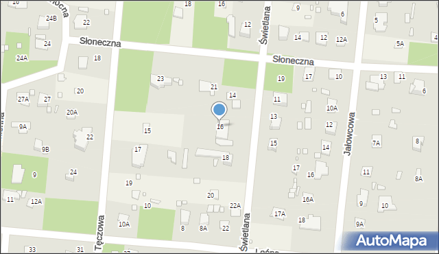 Zalesie Górne, Świetlana, 16, mapa Zalesie Górne
