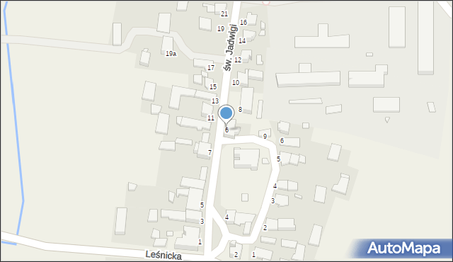 Zalesie Śląskie, św. Jadwigi, 6, mapa Zalesie Śląskie