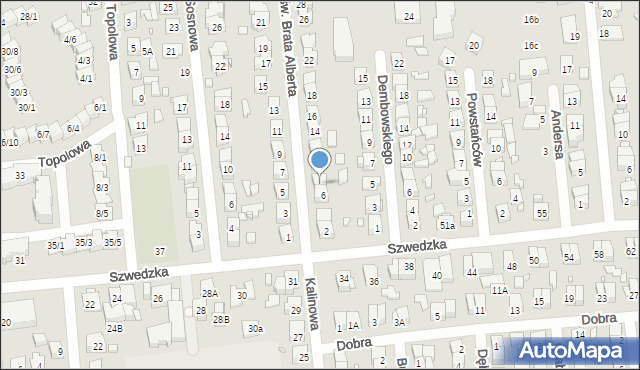 Zamość, św. Brata Alberta, 8, mapa Zamościa
