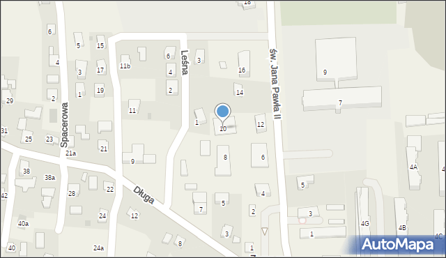 Zarzecze, św. Jana Pawła II, 10, mapa Zarzecze