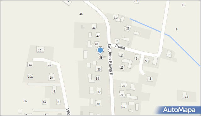 Zarzecze, św. Jana Pawła II, 38, mapa Zarzecze