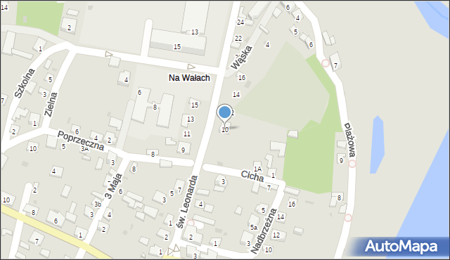 Zawichost, św. Leonarda, 10, mapa Zawichost