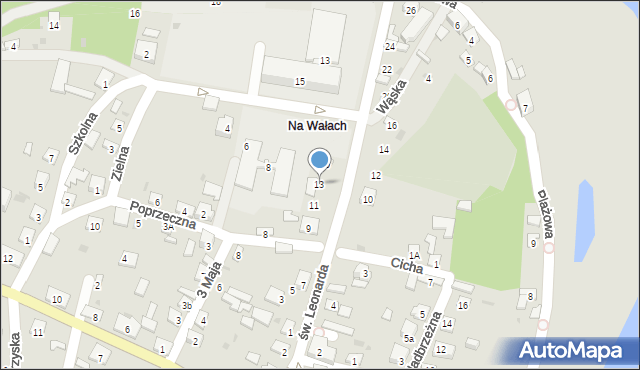 Zawichost, św. Leonarda, 13, mapa Zawichost