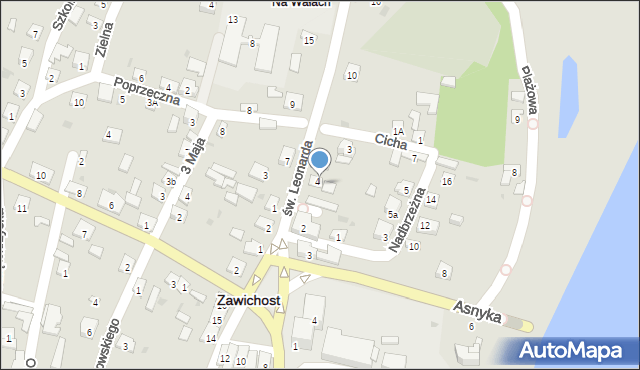 Zawichost, św. Leonarda, 4A, mapa Zawichost