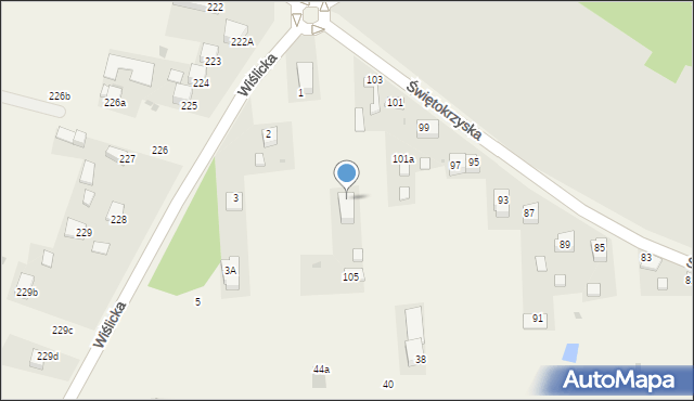 Zbludowice, Świętokrzyska, 105b, mapa Zbludowice