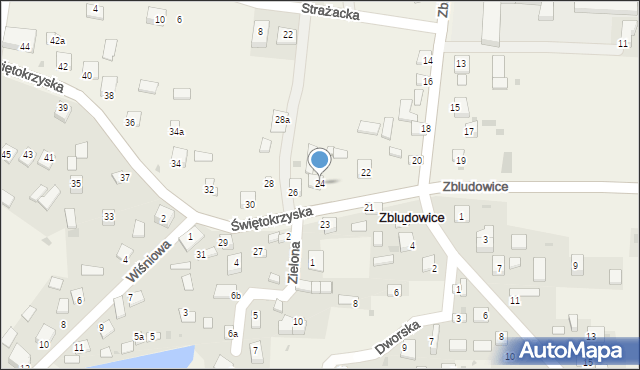 Zbludowice, Świętokrzyska, 24, mapa Zbludowice