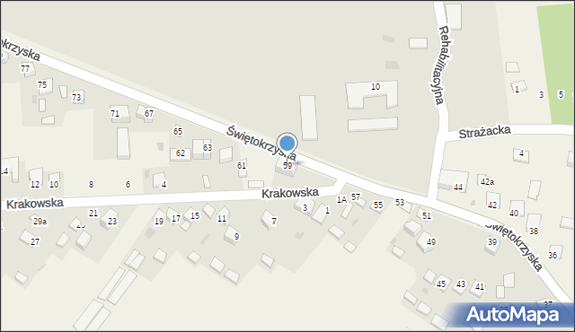 Zbludowice, Świętokrzyska, 59, mapa Zbludowice