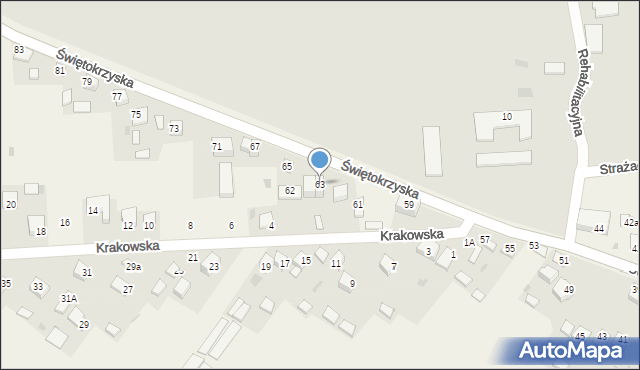 Zbludowice, Świętokrzyska, 63, mapa Zbludowice