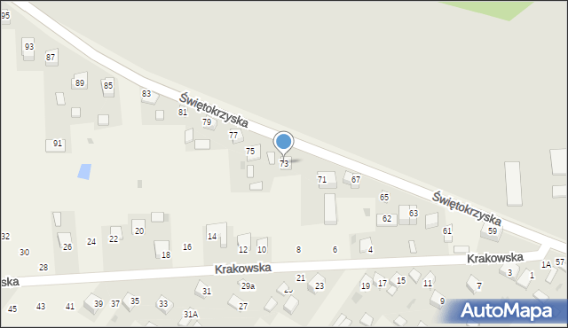 Zbludowice, Świętokrzyska, 73, mapa Zbludowice