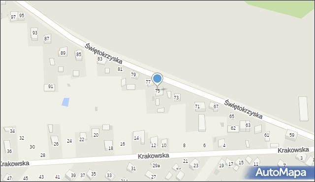 Zbludowice, Świętokrzyska, 75, mapa Zbludowice