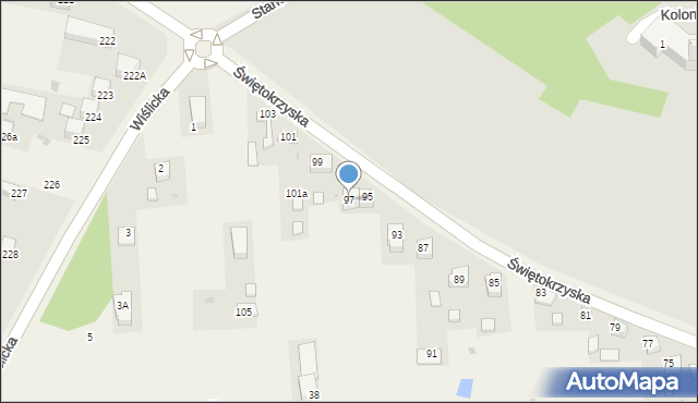 Zbludowice, Świętokrzyska, 97, mapa Zbludowice