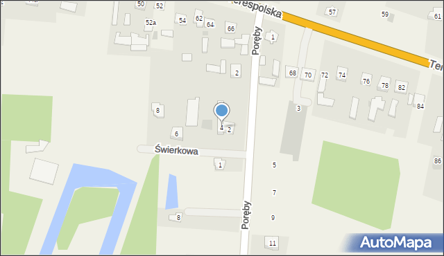 Zbuczyn, Świerkowa, 4, mapa Zbuczyn