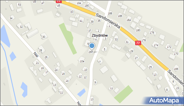 Zbydniów, Świerkowa, 8, mapa Zbydniów