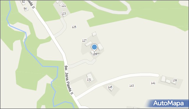 Żeleźnikowa Wielka, św. Jana Pawła II, 129, mapa Żeleźnikowa Wielka