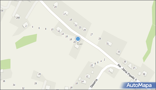 Żeleźnikowa Wielka, św. Jana Pawła II, 22, mapa Żeleźnikowa Wielka